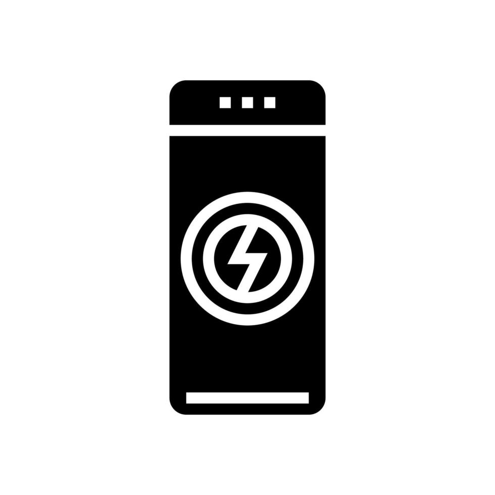 wireless power bank home office glyph icon vector illustration