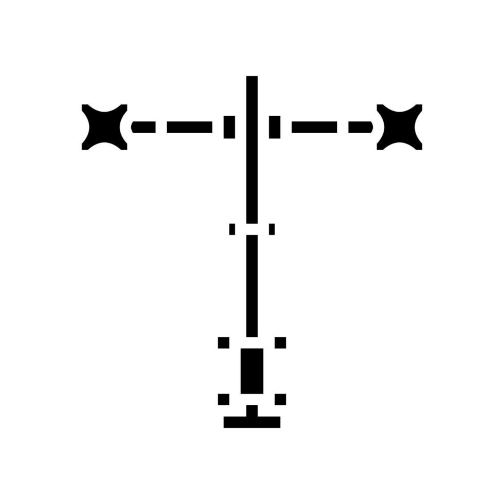 monitor arm home office glyph icon vector illustration