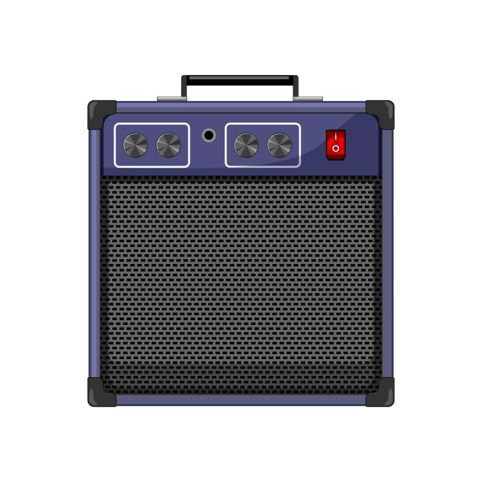 studio guitar amplifier cartoon vector illustration