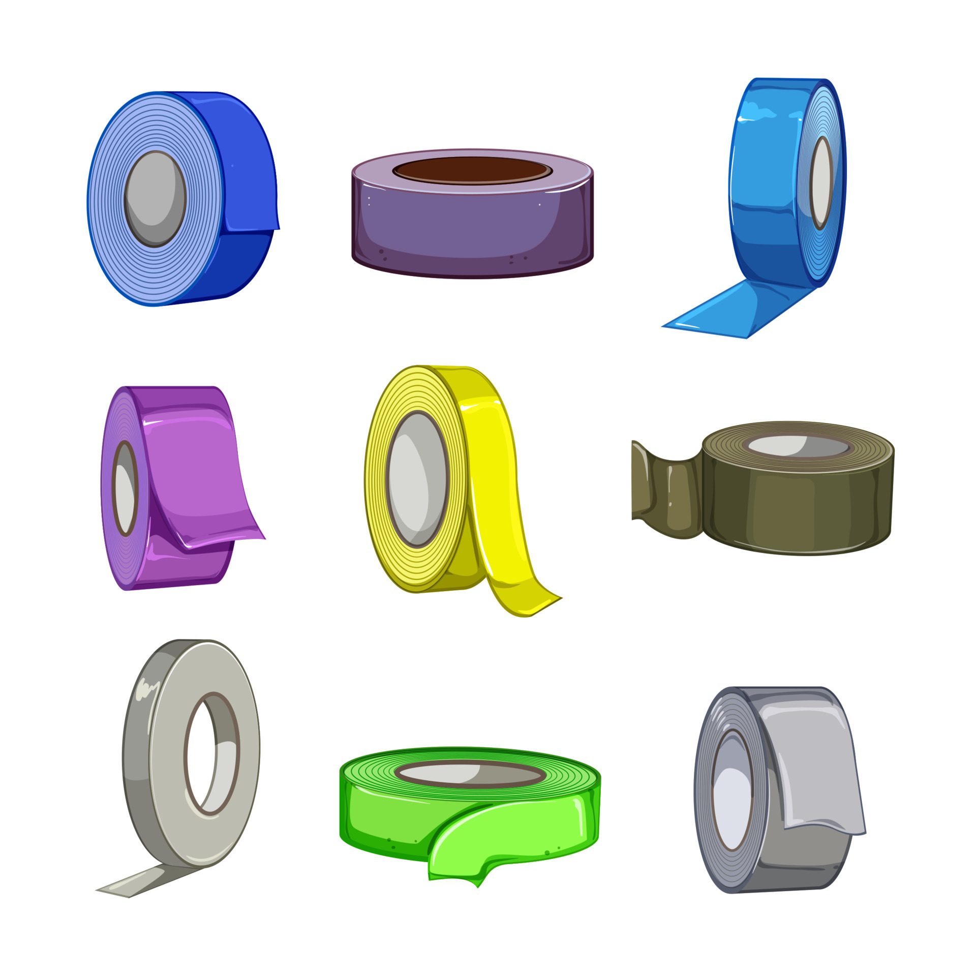 duct tape set cartoon vector illustration 21754884 Vector Art at Vecteezy