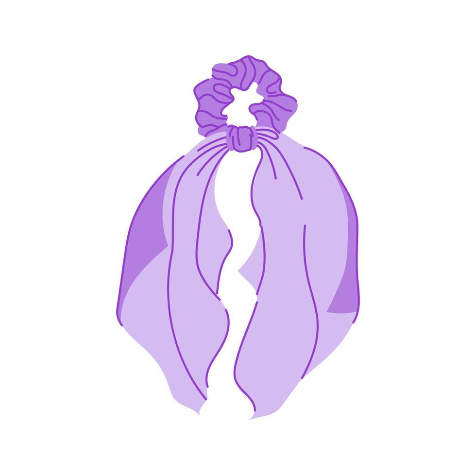 beauty hair scrunchies cartoon vector illustration
