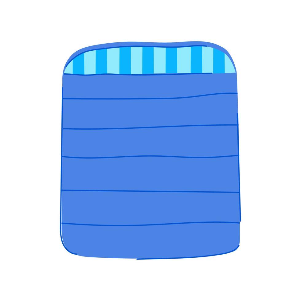 camping sleeping bag cartoon vector illustration