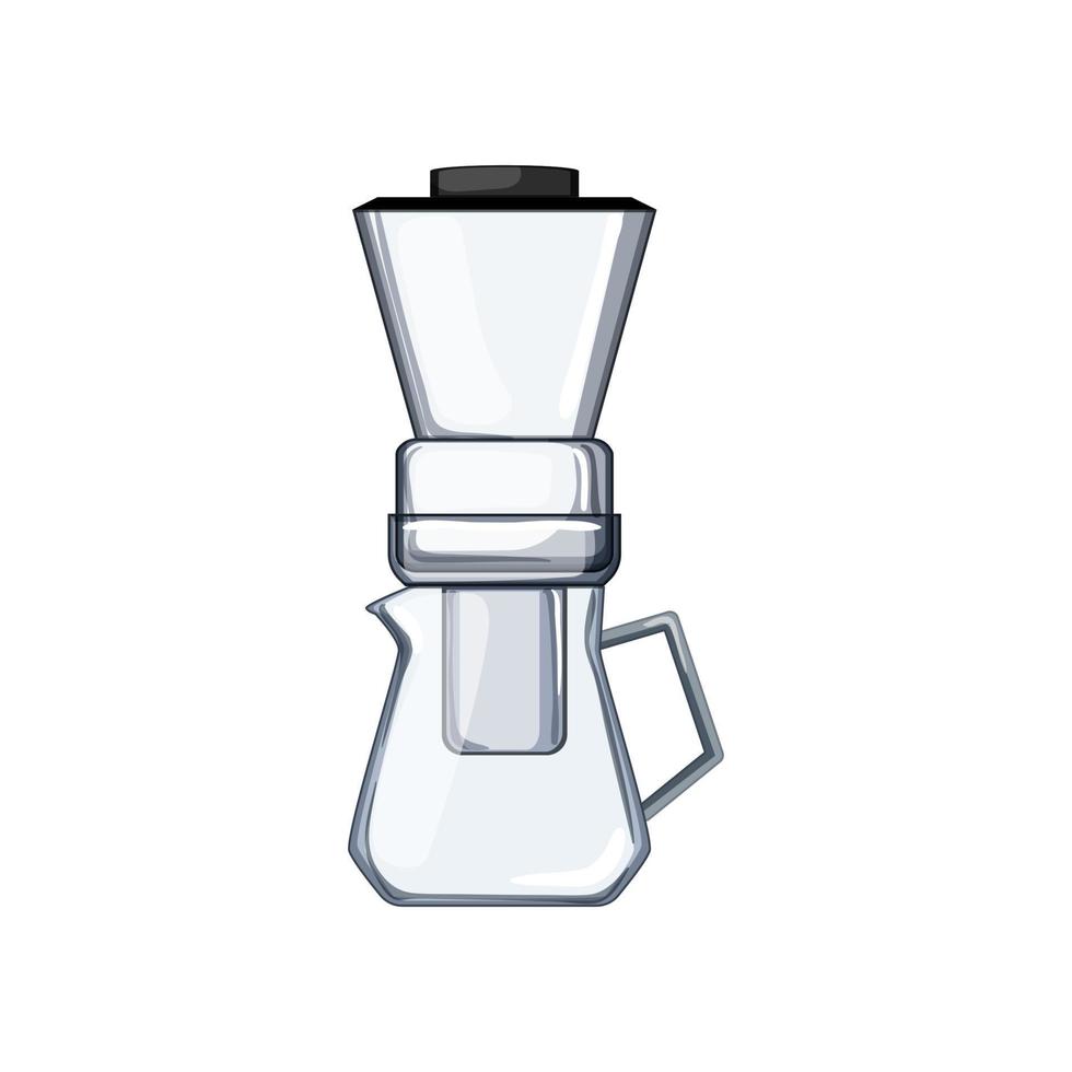 glass ice drip coffee cartoon vector illustration