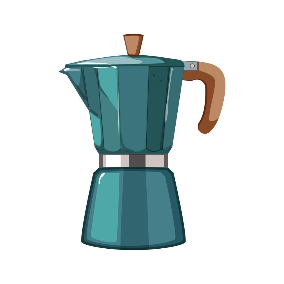 caffeine moka pot coffee cartoon vector illustration