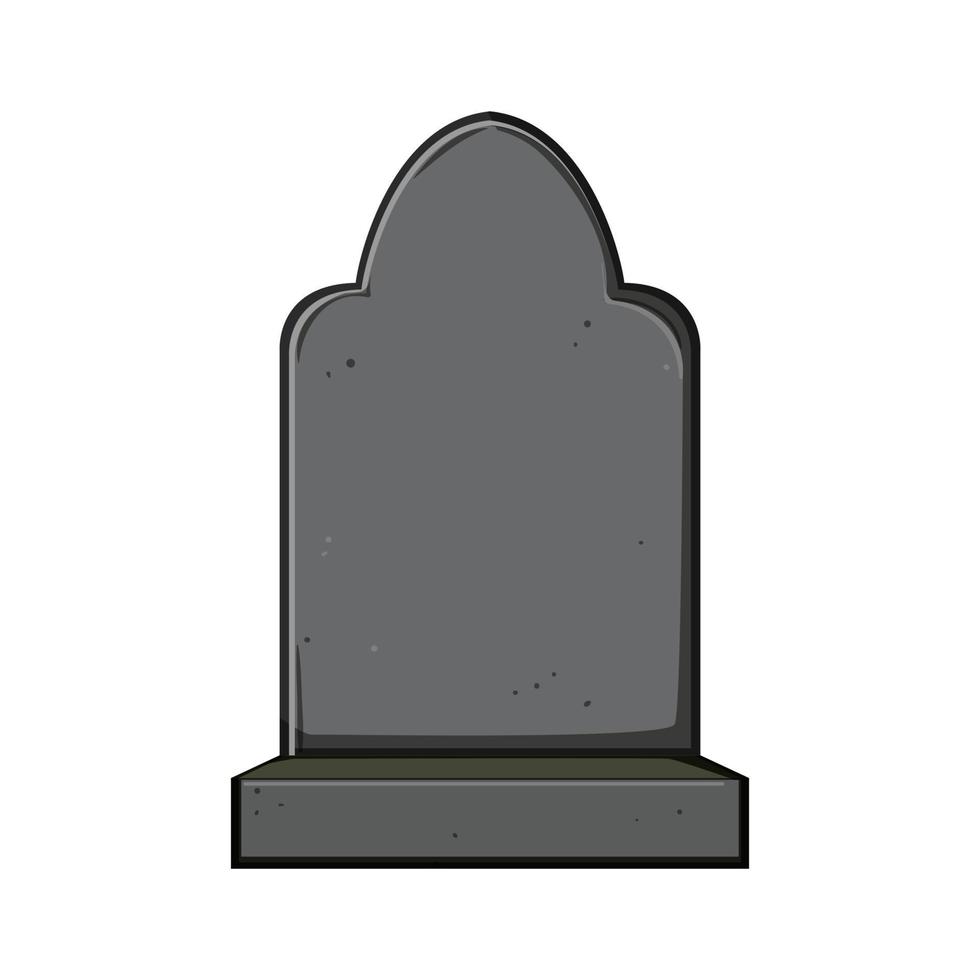 tomb headstone cartoon vector illustration