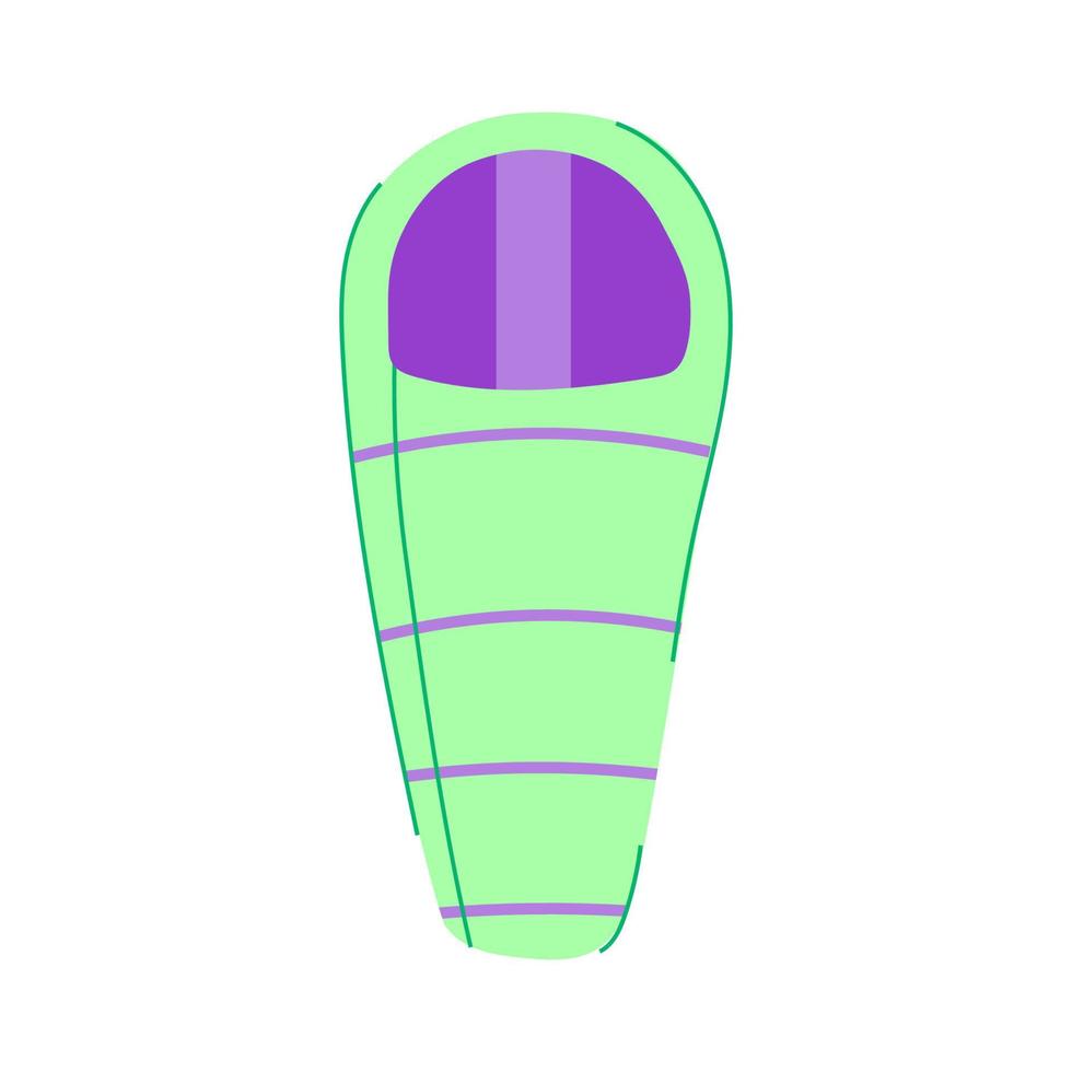 fabric sleeping bag cartoon vector illustration
