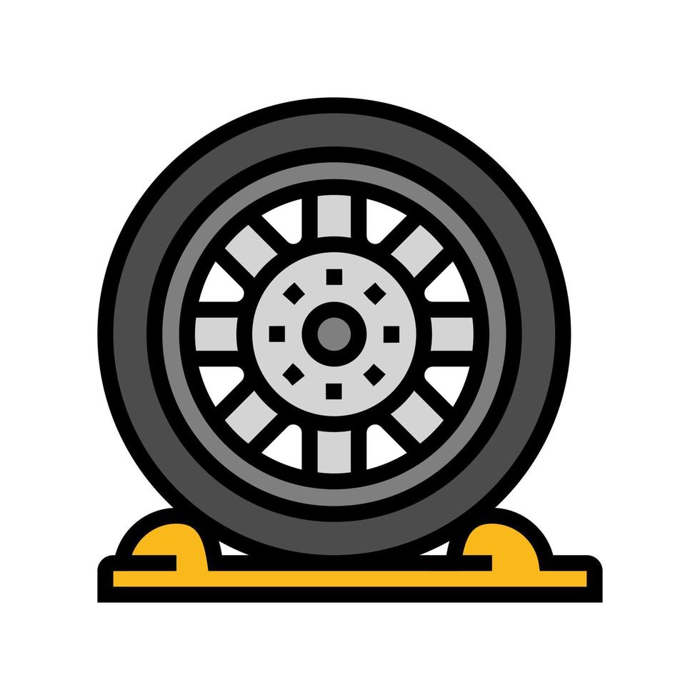 parking mat garage tool color icon vector illustration