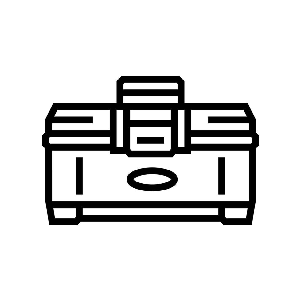 caja de herramientas garaje línea icono vector ilustración