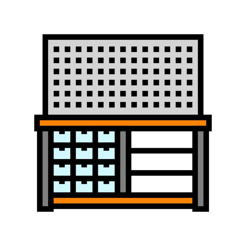 garage organizer tool color icon vector illustration