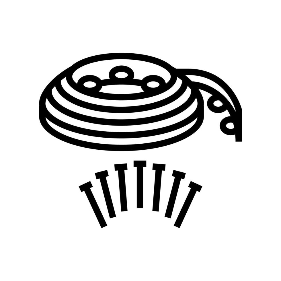 landscape edging garden tool line icon vector illustration