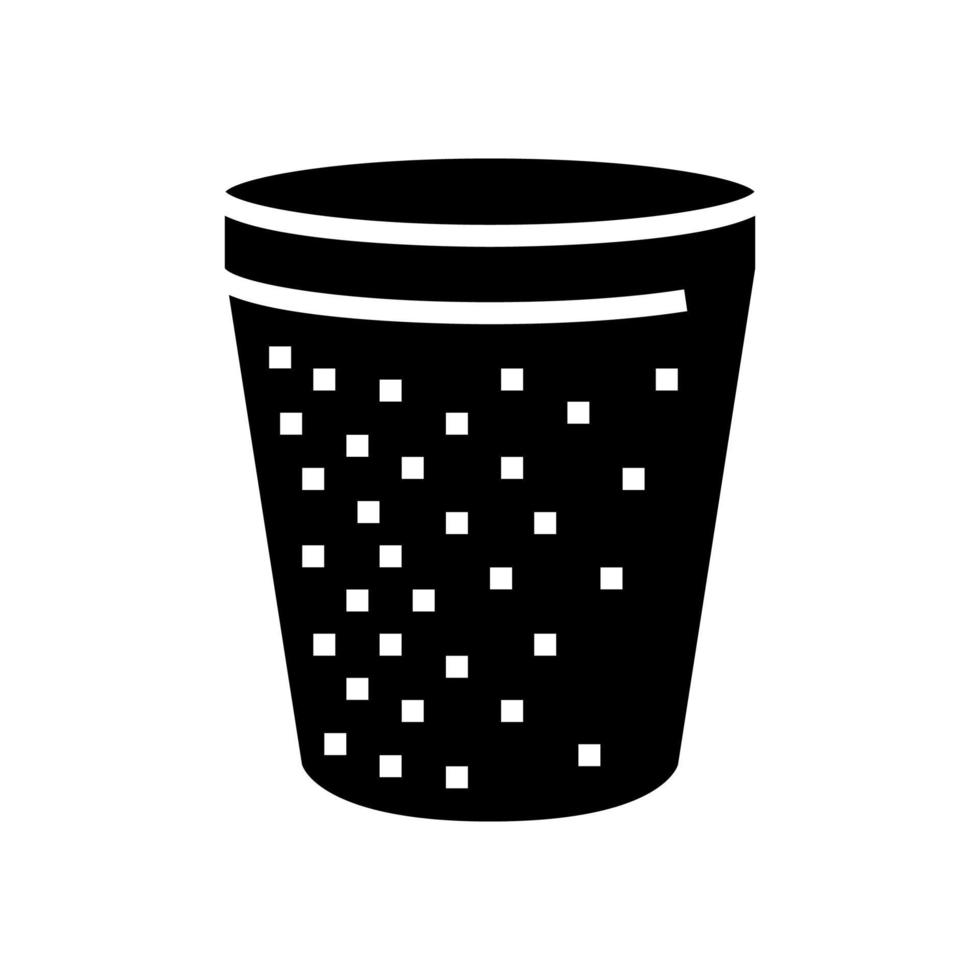 paper pulp pot garden tool glyph icon vector illustration
