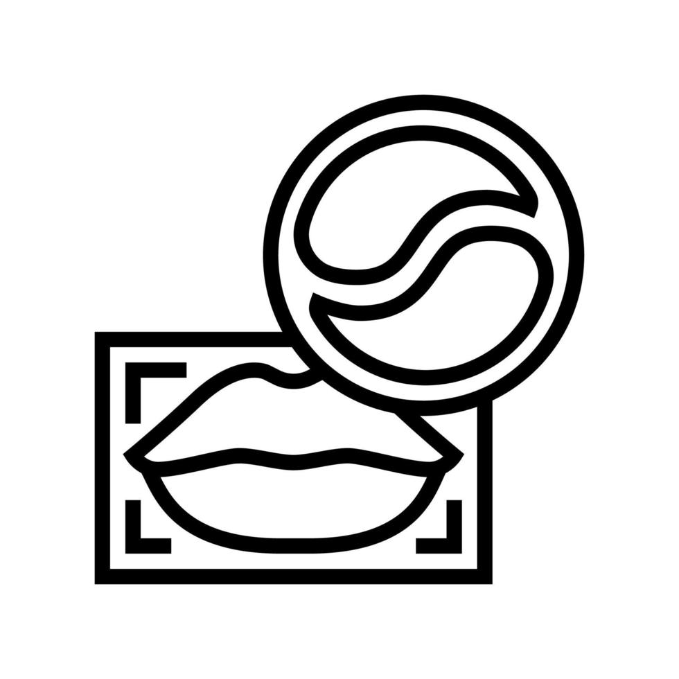 eye and lip patches package line icon vector illustration