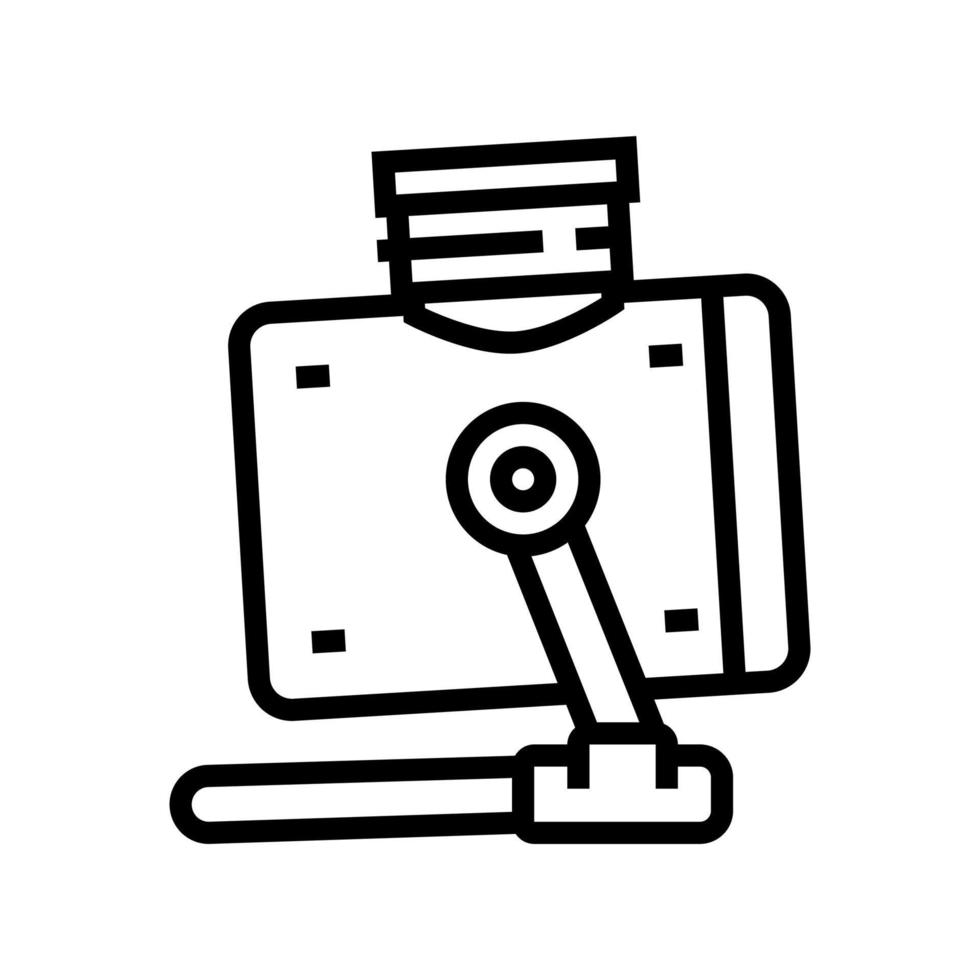 indoor space heater garage tool line icon vector illustration