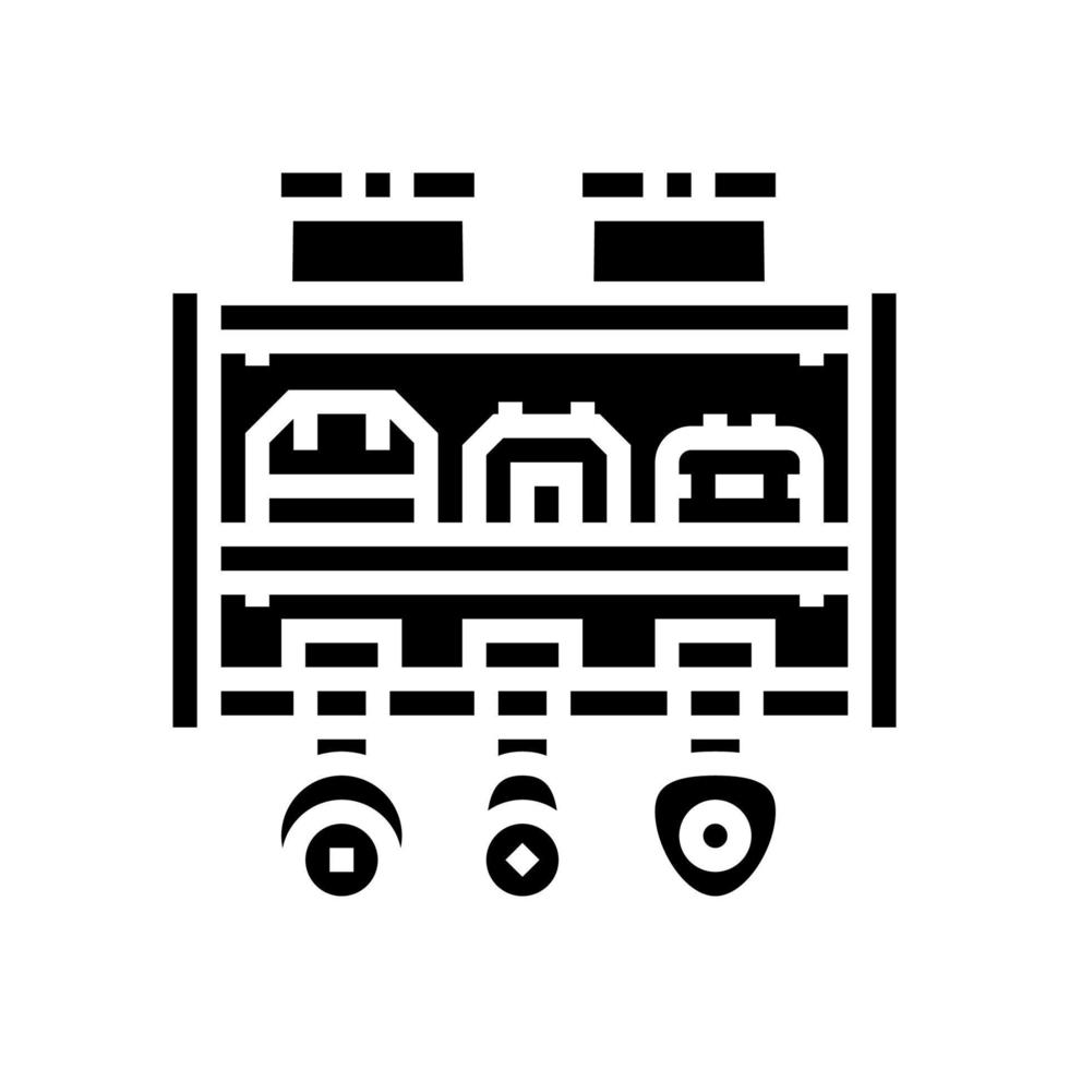 drill shelf garage tool glyph icon vector illustration