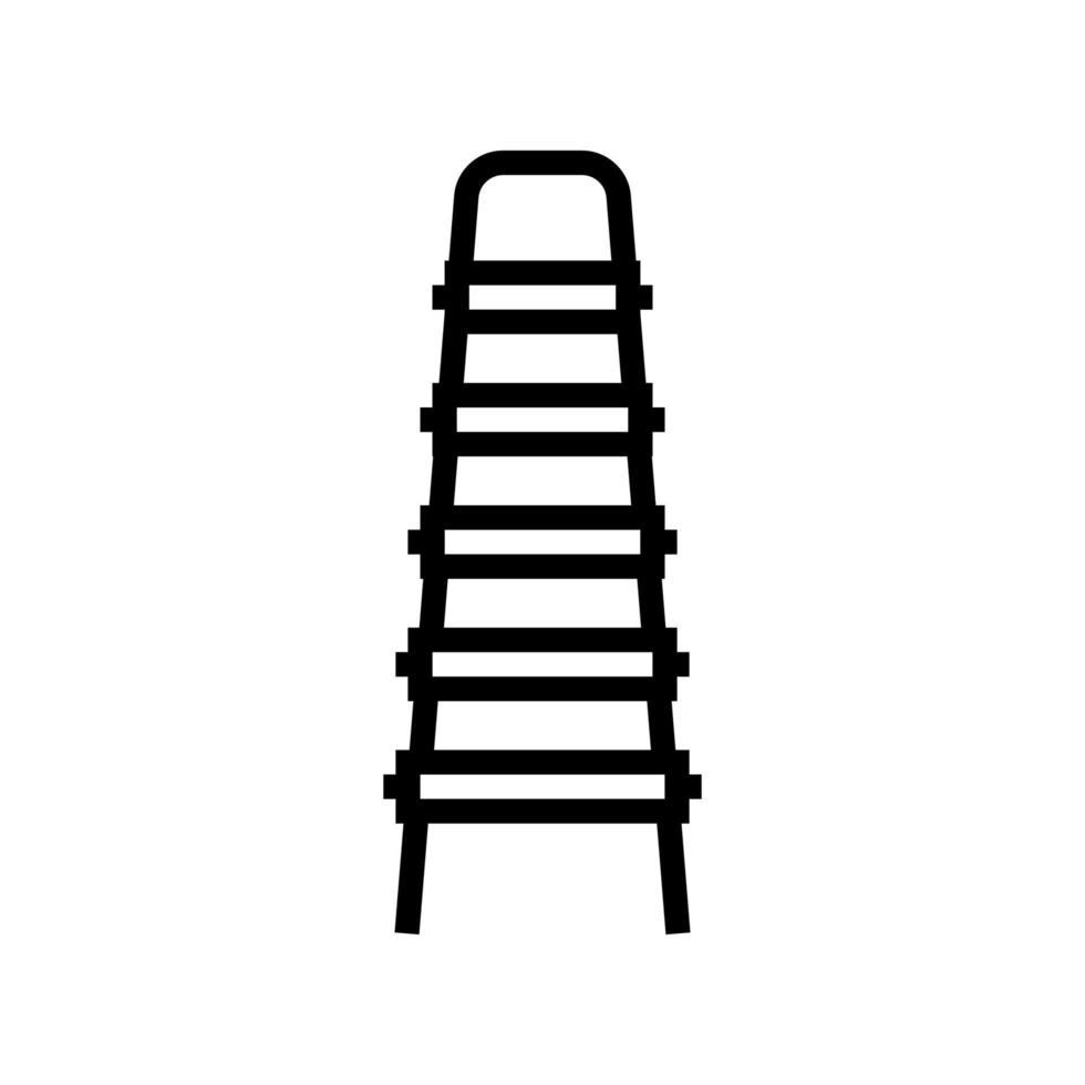 utility ladder garage tool line icon vector illustration
