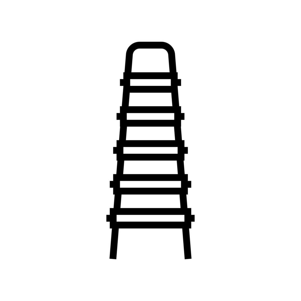 utility ladder garage tool line icon vector illustration