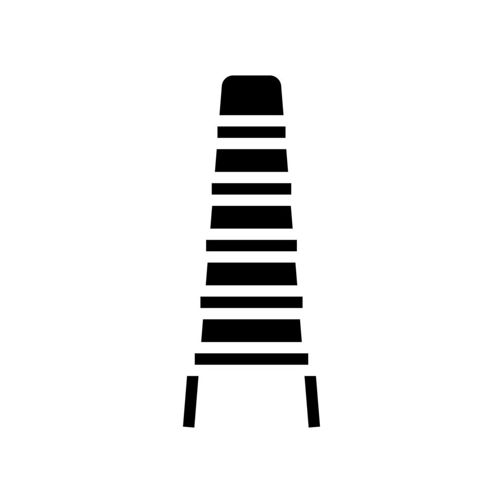 utility ladder garage tool glyph icon vector illustration