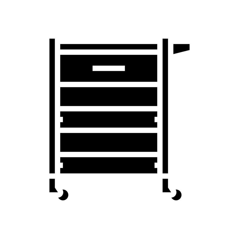 utility cart garage tool glyph icon vector illustration
