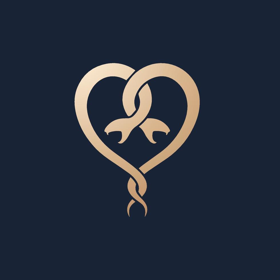 Luxury and modern snakes logo vector