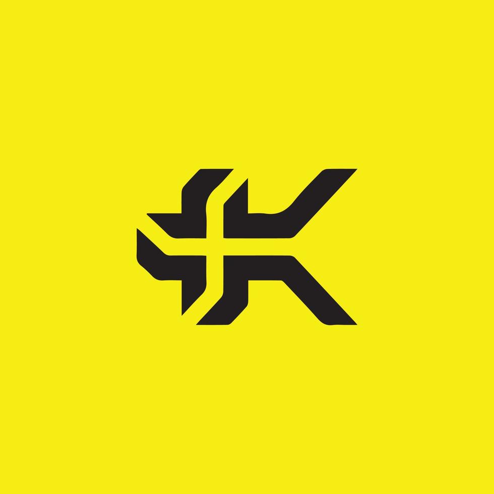 lujo y moderno k letra logo diseño vector