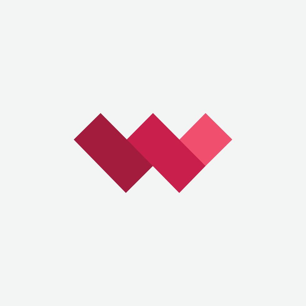 creativo y moderno w letra logo diseño vector