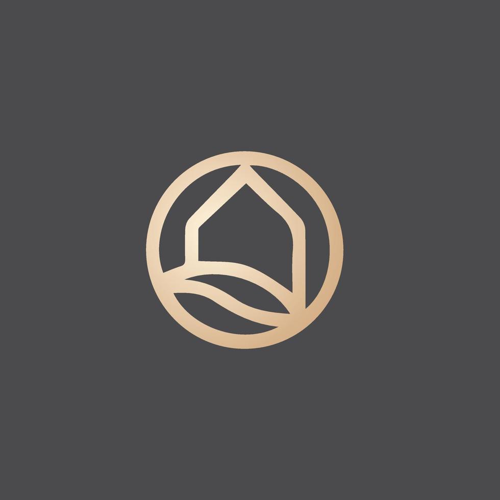 Luxury and modern Home logo design vector