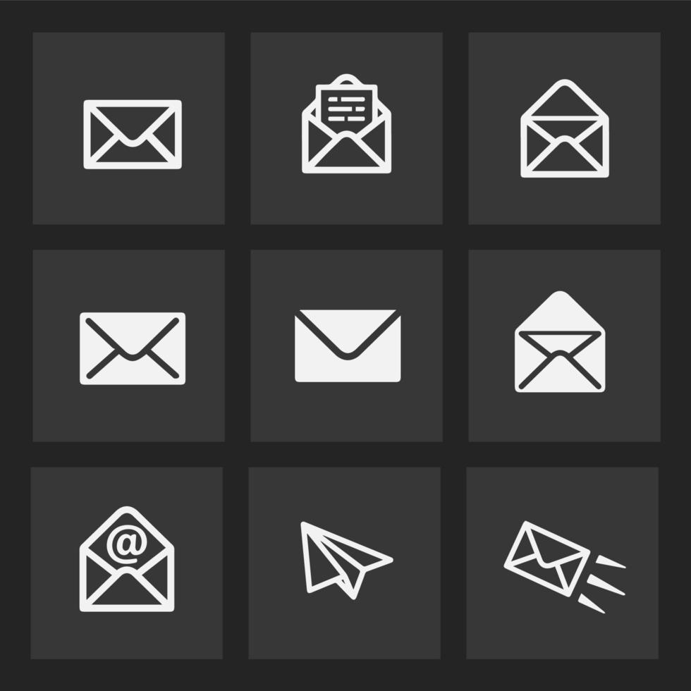 Creative and modern email icons vector
