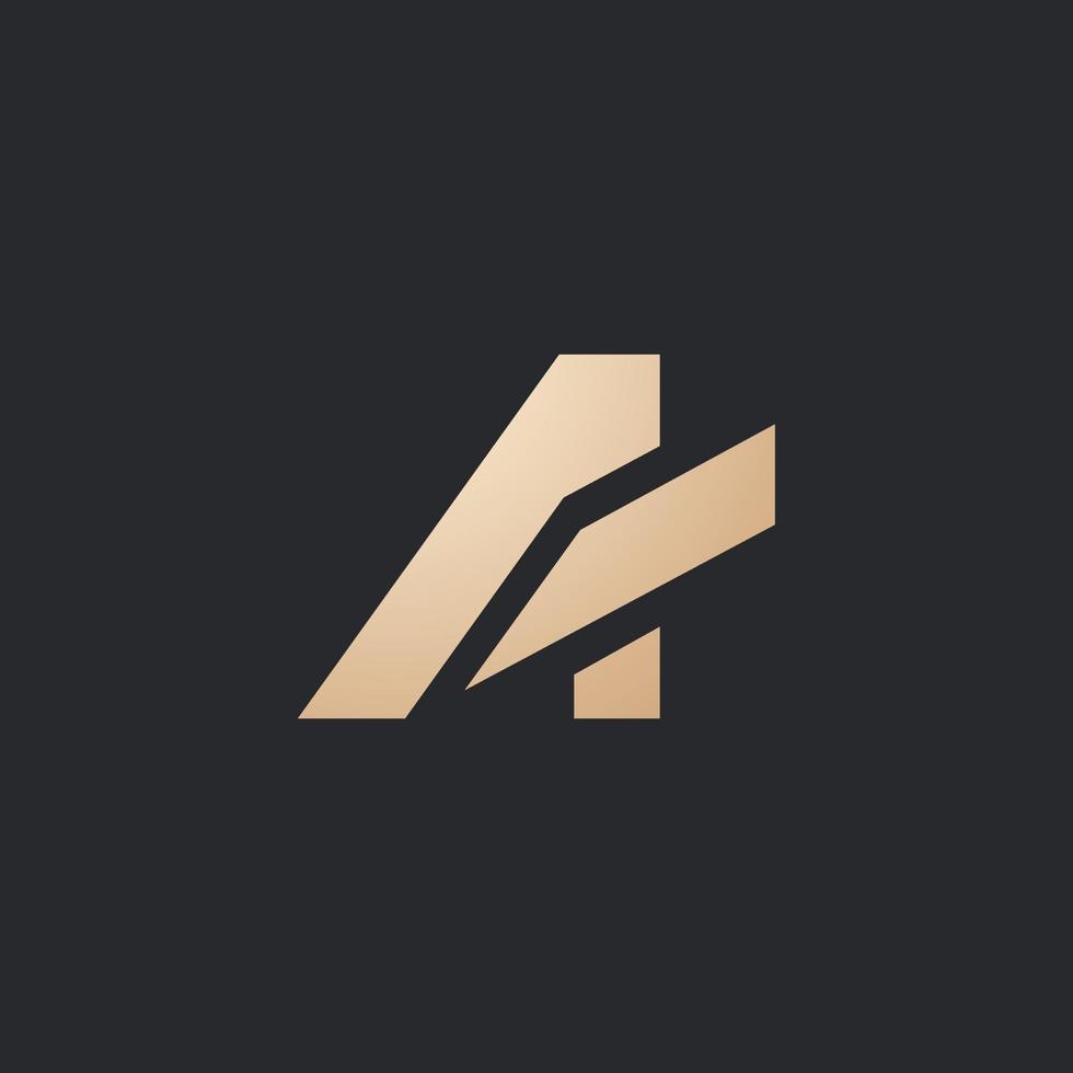 Luxury and creative AT TA modern logo design vector