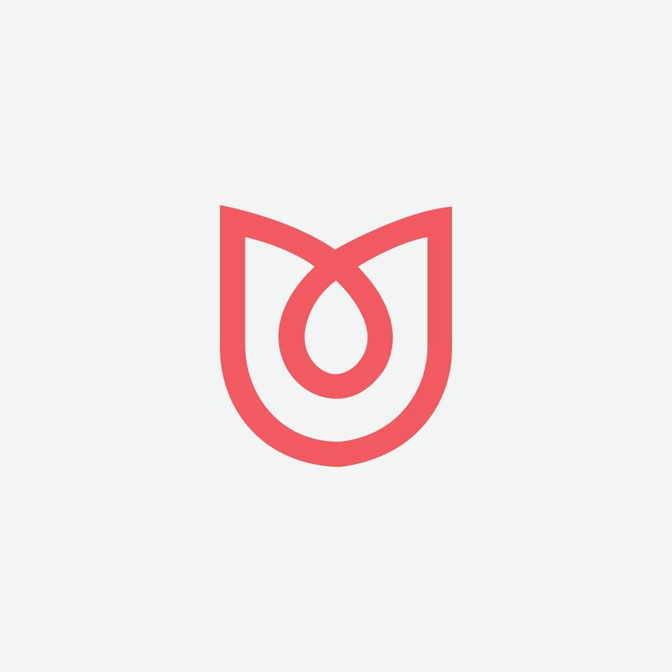 Creative and modern U logo design vector