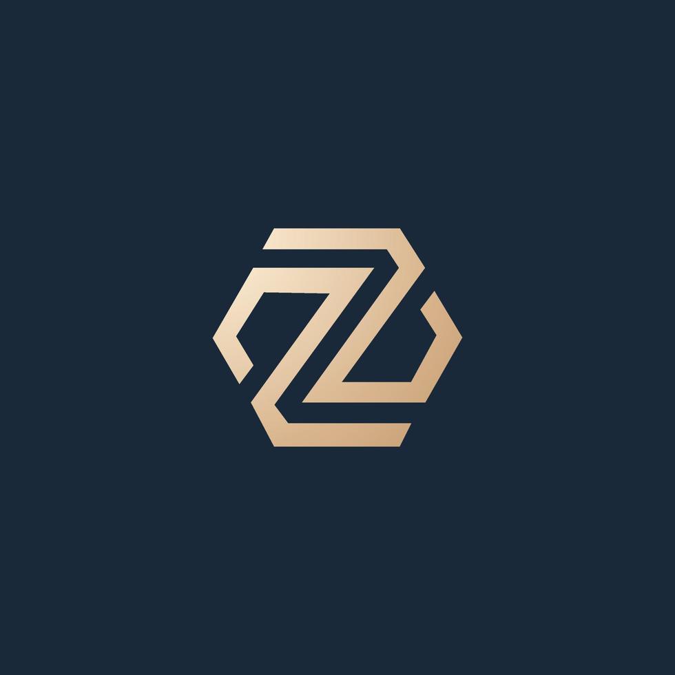 Luxury and modern Z logo design vector