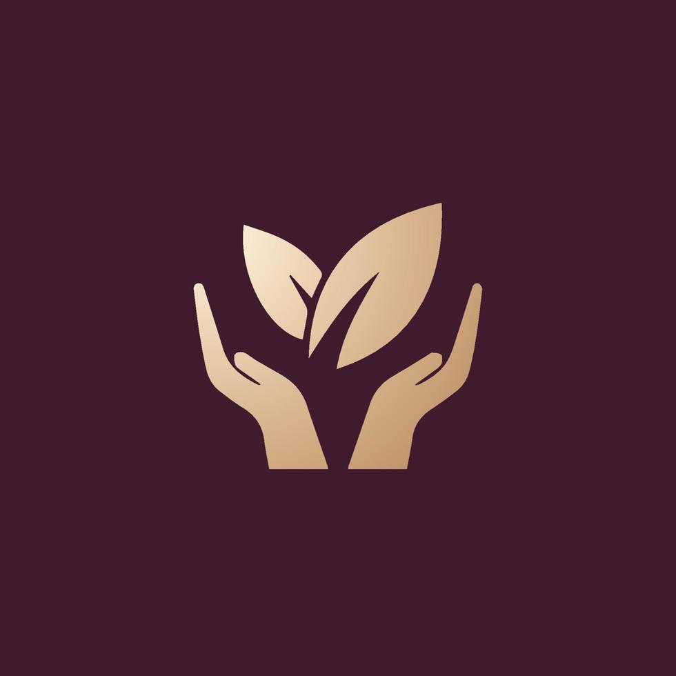 Luxury and modern save earth icon logo design vector