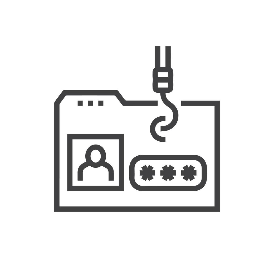 Hacking user folder vector icon