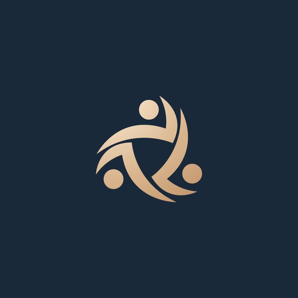 Luxury and modern Teamwork logo design vector