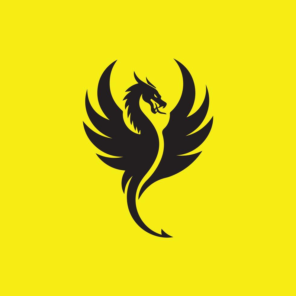 Creative and modern dragon logo design vector