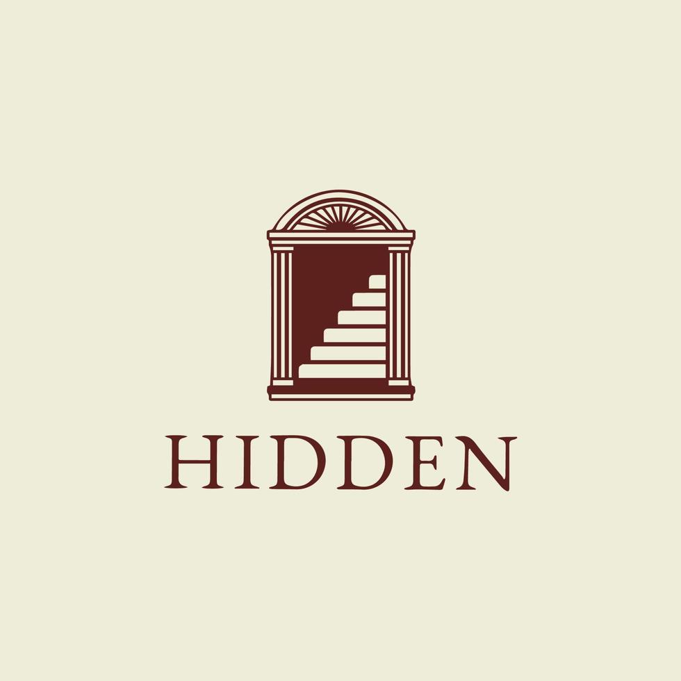 Editable hotel logo design vector