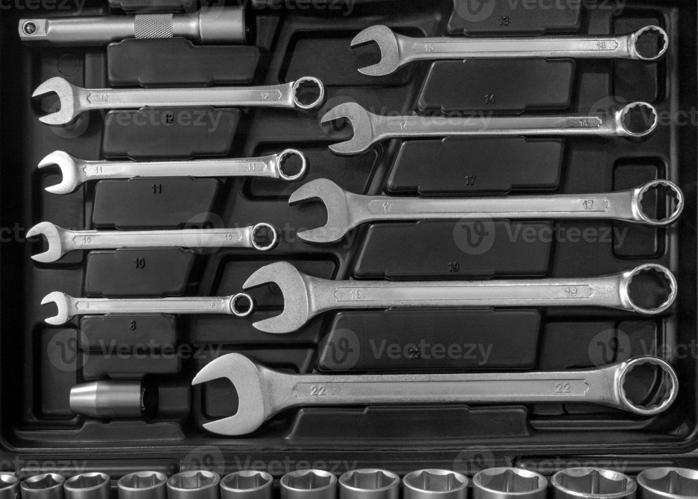 A set of wrenches and screwdrivers photo