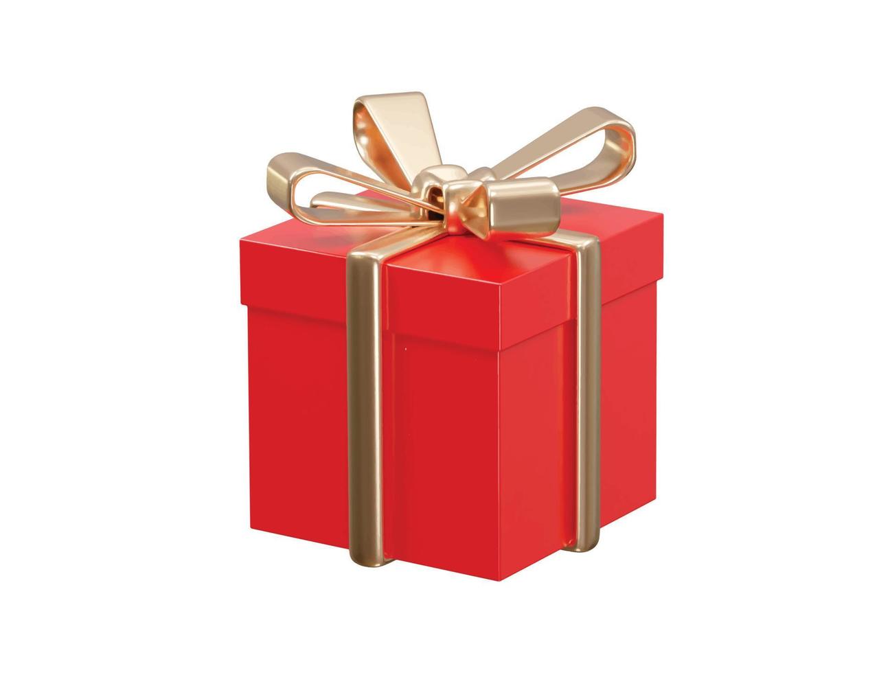 Gift box icon 3d rendering illustration vector