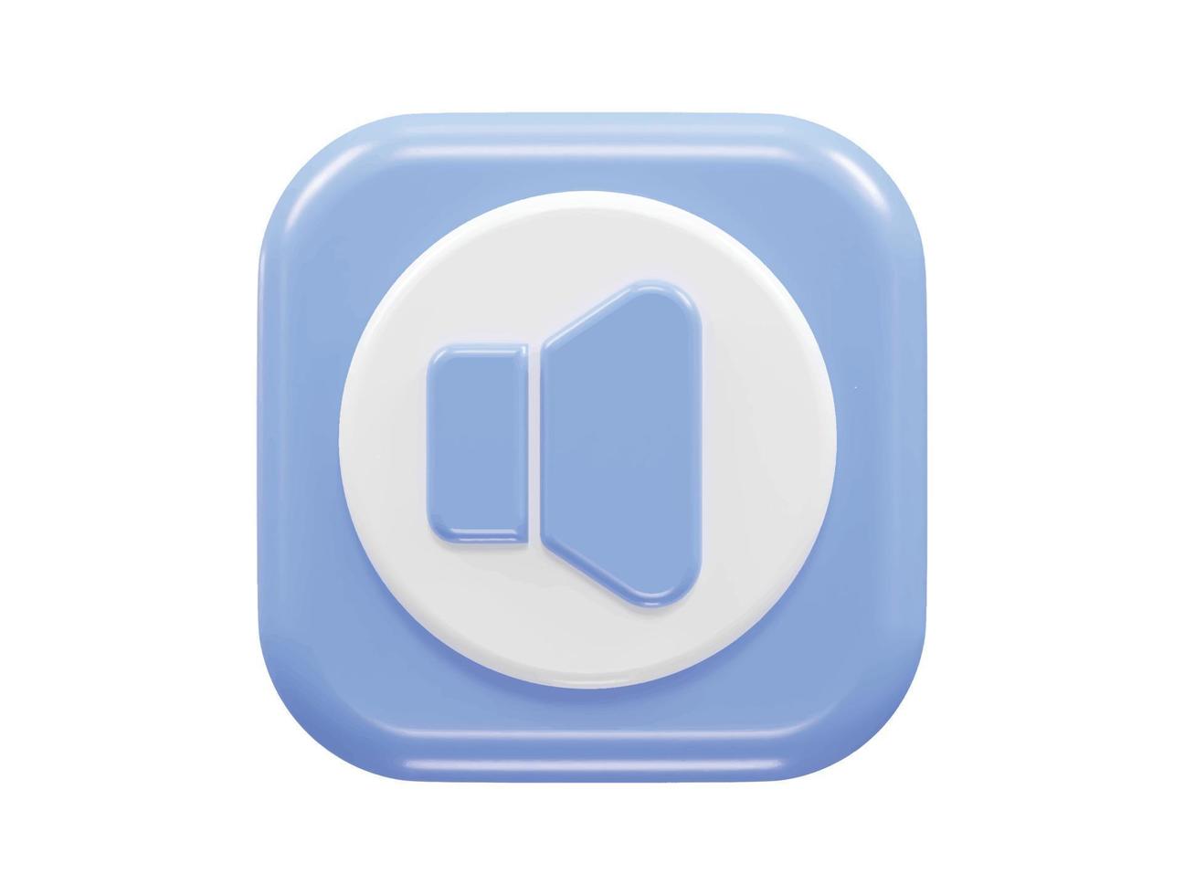 Sound vector icon 3d render illustration