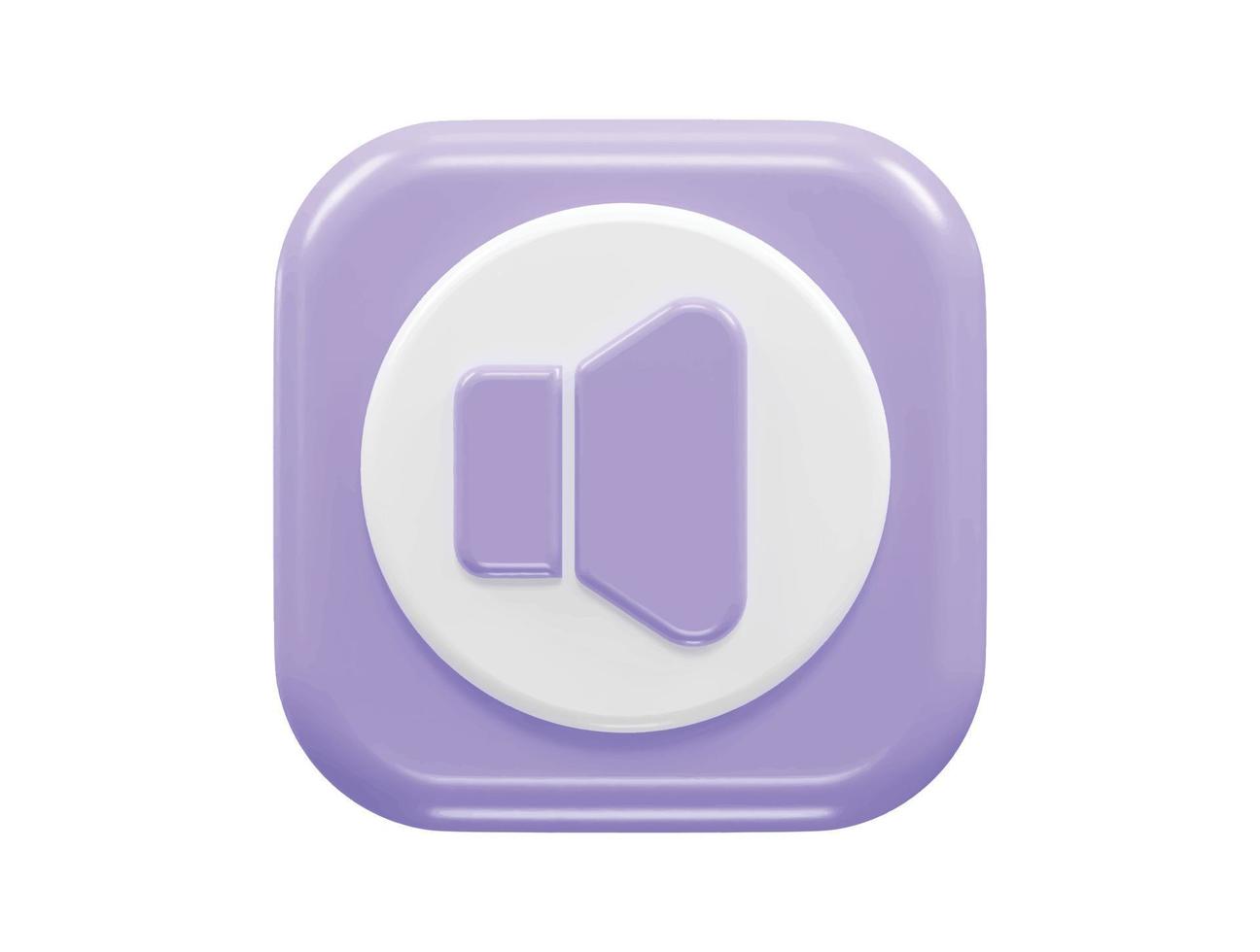 Sound vector icon 3d render illustration