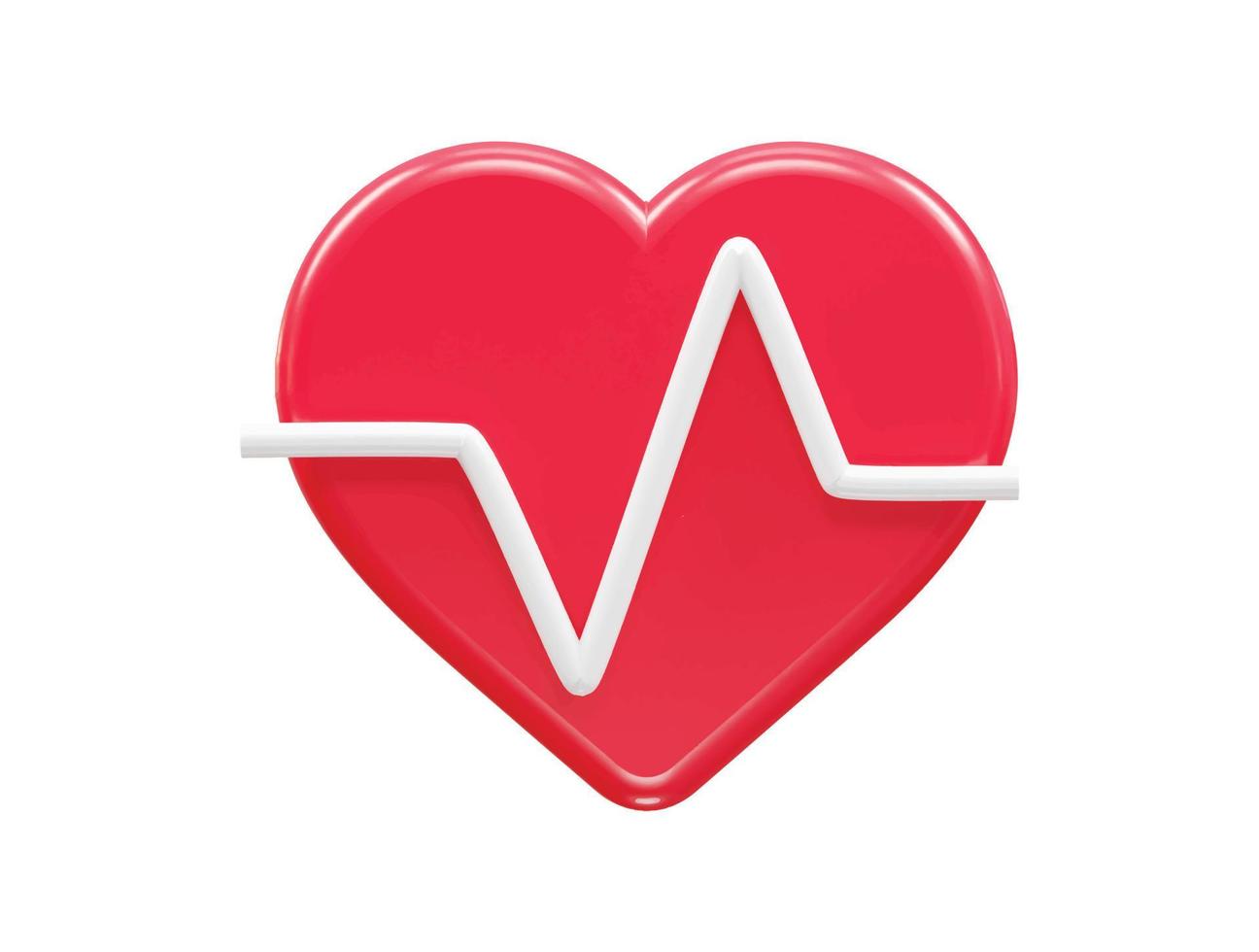 Love vector 3d rendering heart icon