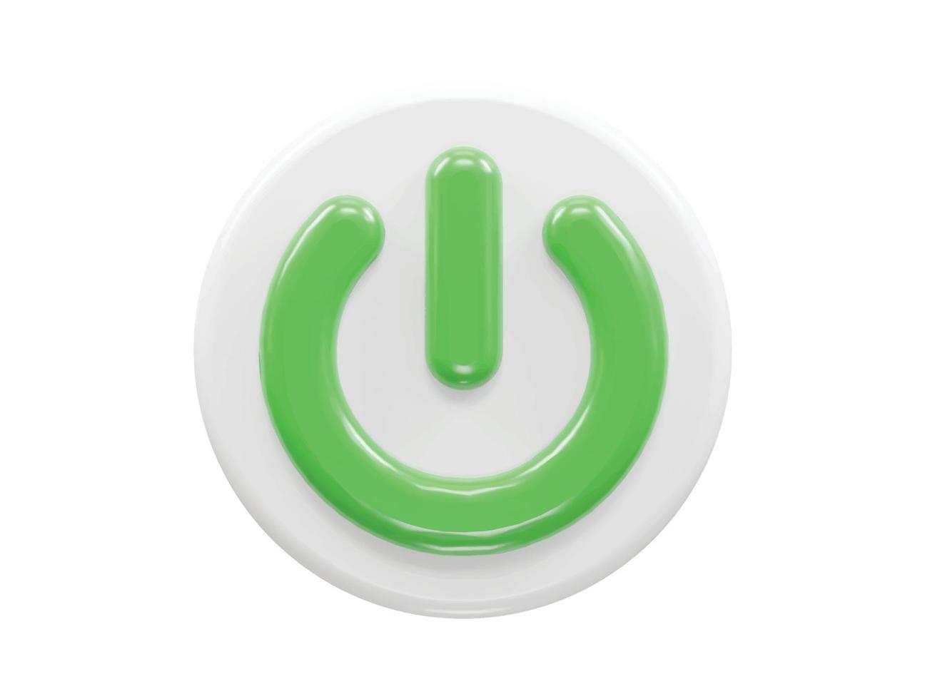 Power button icon 3d rendering vector illustration