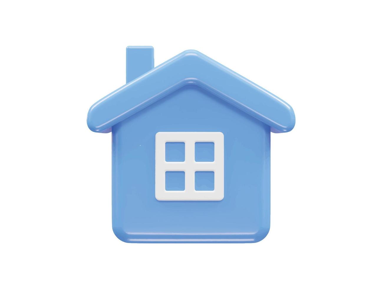 Home icon rendering 3d vector illustration