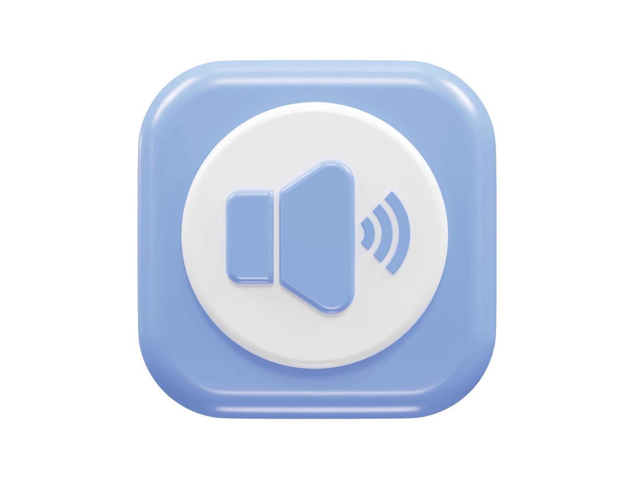 Sound vector icon 3d render illustration