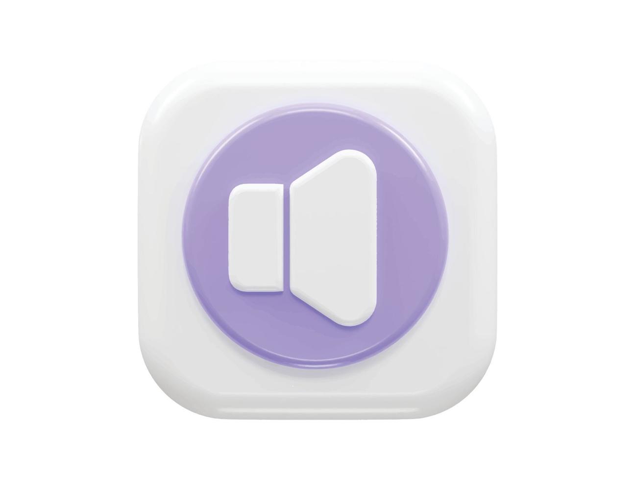 Sound vector icon 3d render illustration