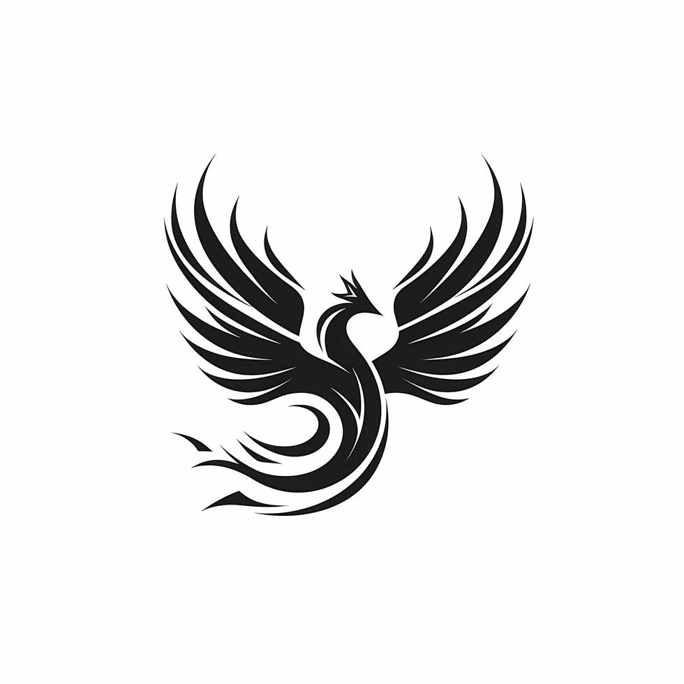 Phoenix Black And White Logo. photo