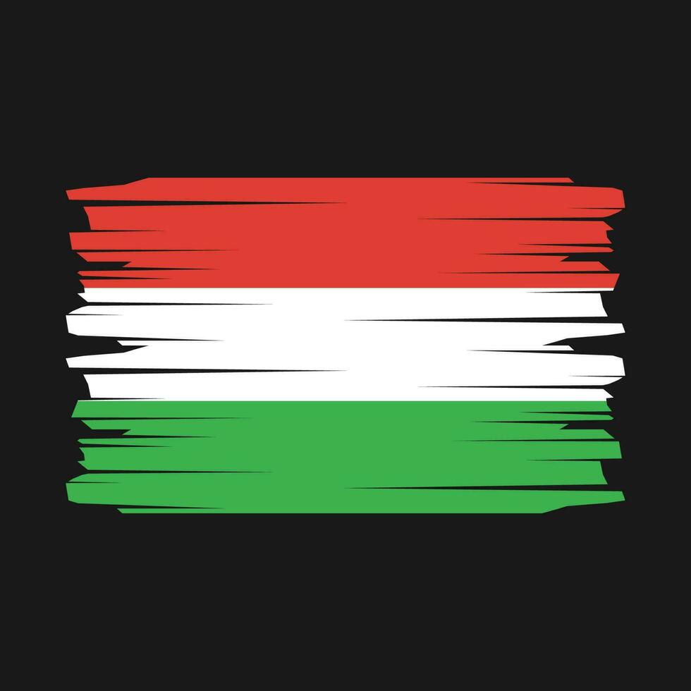 Hungary Flag Brush Vector