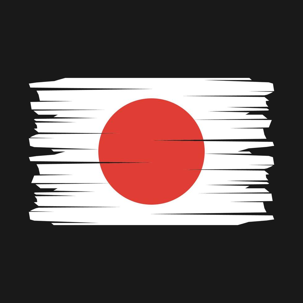 Japan Flag Brush Vector