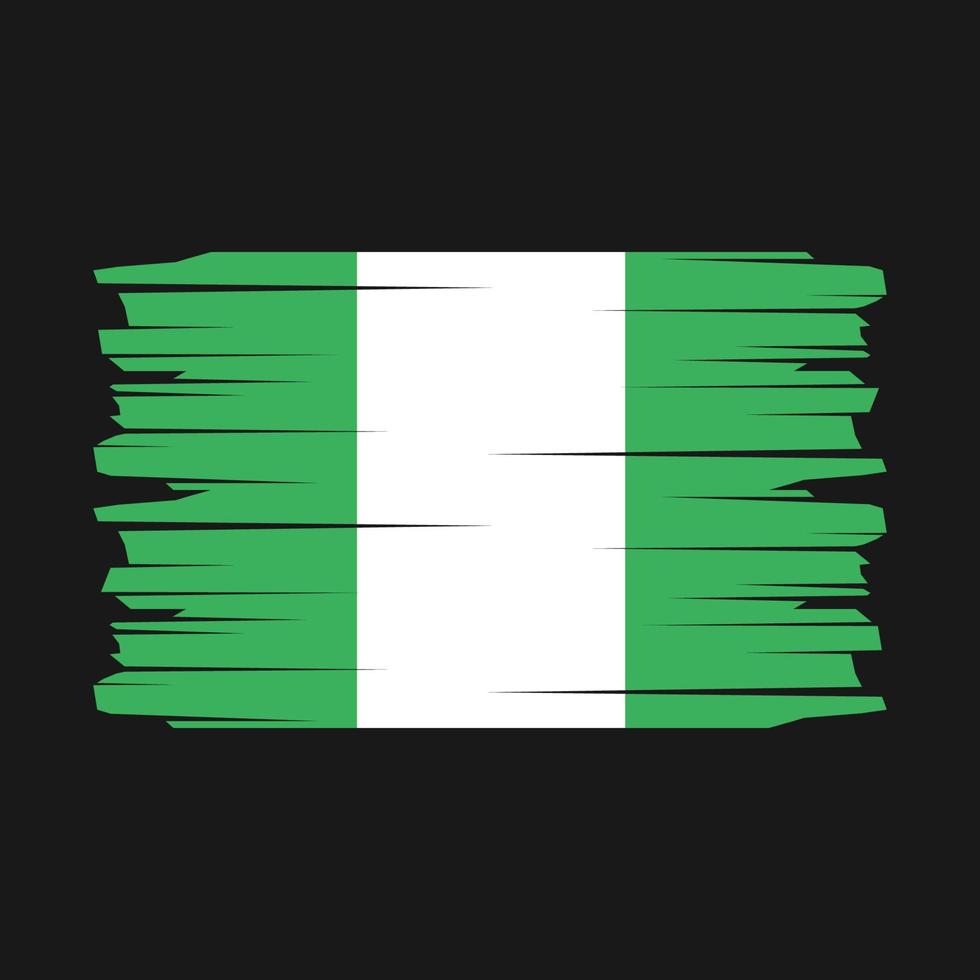 Nigeria Flag Brush Vector