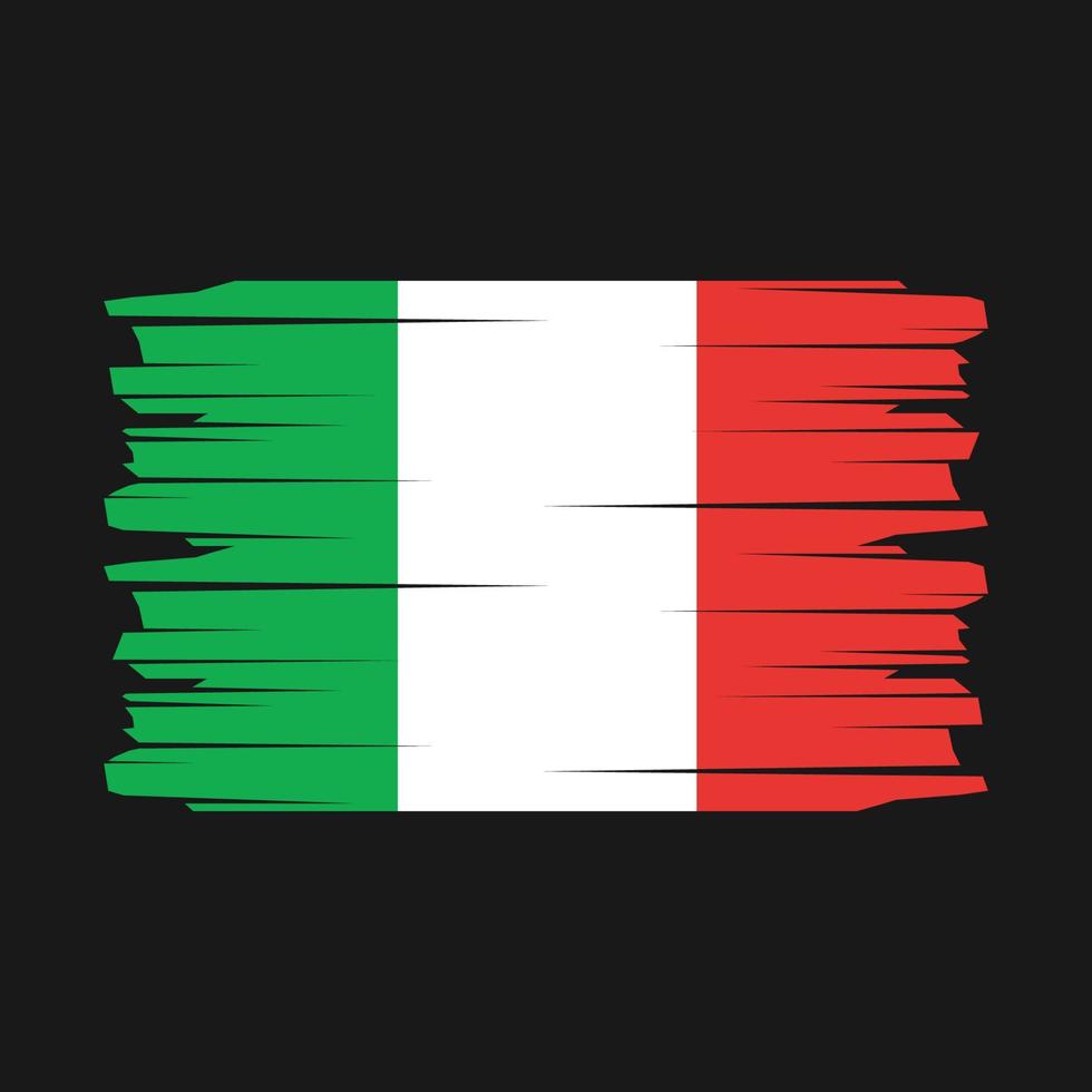 Italy Flag Brush Vector