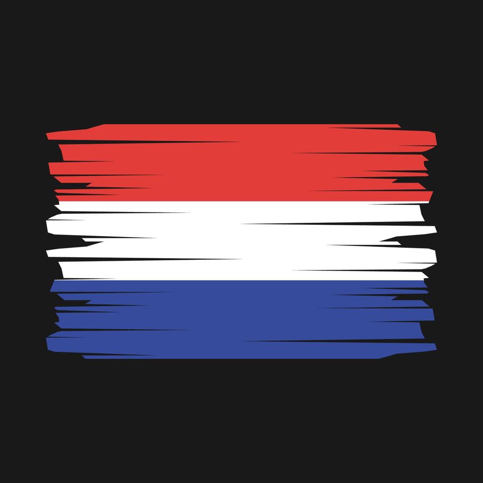 Netherlands Flag Brush Vector